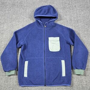 Cotopaxi Cubre Jacket Mens Medium Blue Hooded Full Zip Fleece Primaloft Outdoors